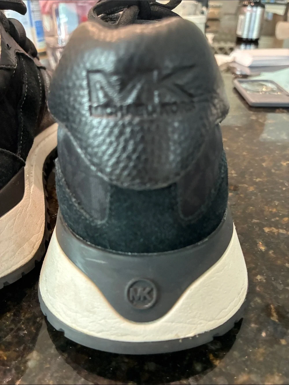Michael Kors Men's Black Signature-Print Sneakers